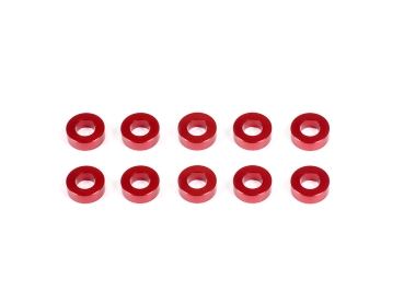 ALUMINUM WASHER 3x6x2.0mm (Red/10pcs)  (#CM-A005-20)