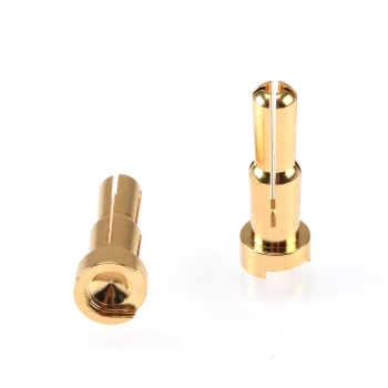 RUDDOG 4/5mm Dual Bullet Gold Plug Male (2pcs)