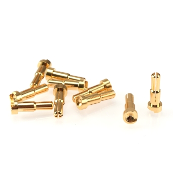 RUDDOG 4/5mm Dual Bullet Gold Plug Male (10pcs)