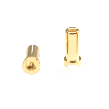 RUDDOG 5mm Gold Plug Male 14mm (2pcs)