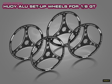 Alu Set-up Wheels für 1/8 GT (4)