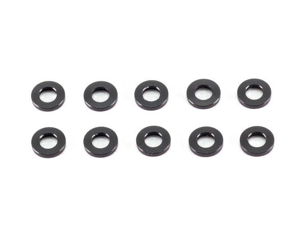 ALUMINUM WASHER 3x6x1.0mm (Black/10pcs)