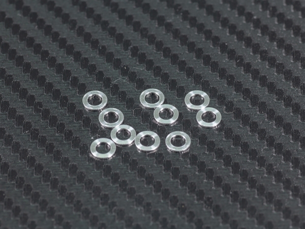 ALUMINUM WASHER 3x5x0.5mm (Silver/10pcs)