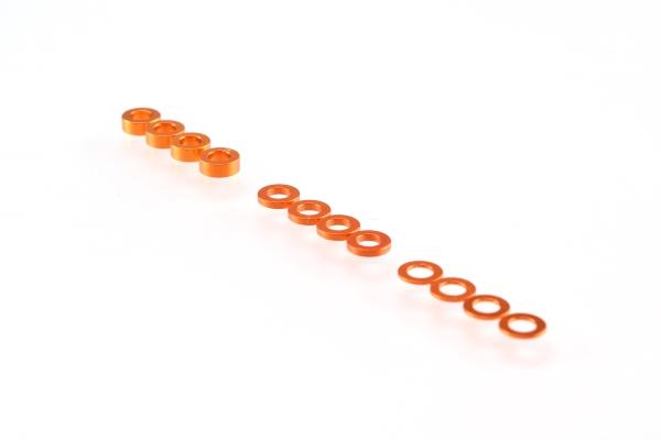 RUDDOG 3mm Washer Set Orange (0.5mm/1.0mm/2.0mm)