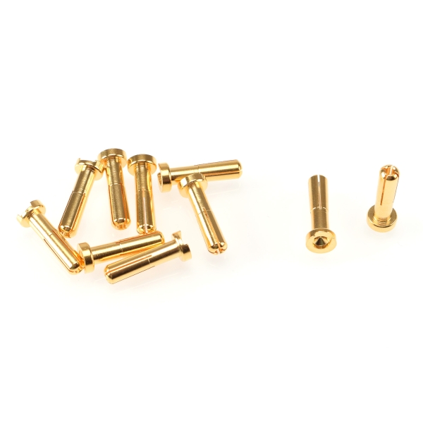 RUDDOG 4mm Gold Plug Male 18mm (10pcs)