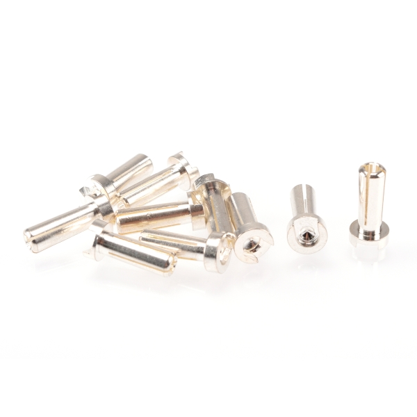 RUDDOG 4mm Silver Plug Male 14mm (10pcs)