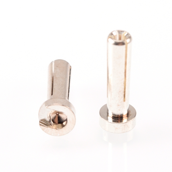 RUDDOG 4mm Silver Plug Male 18mm (2pcs)