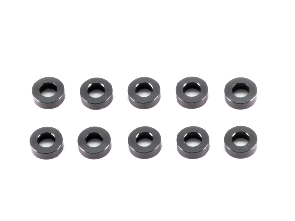 ALUMINUM WASHER 3x6x2.0mm (Black/10pcs)  (#T080)