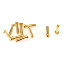 RUDDOG 4mm Gold Plug Male 18mm (10pcs)